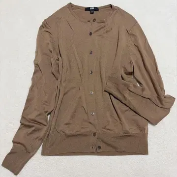 UNIQLO 엑스트라 파인 메리노 크루넥 가디건 노옴코어 M