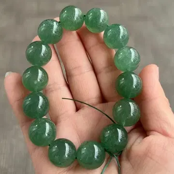 그린 스트로베리 쿼츠 빅볼 16mm 팔찌