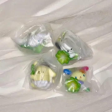 산리오 캐릭터즈 네잎 클로버 마스코트 4종 세미 컴프