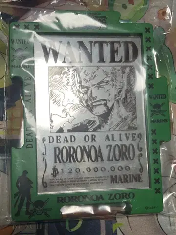 ONE PIECE 로로노아 조로 수배서 메탈 거울풍 액자
