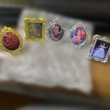 [ 5세트 ] 디즈니 프린세스 캔버스 반지 Canvas Ring