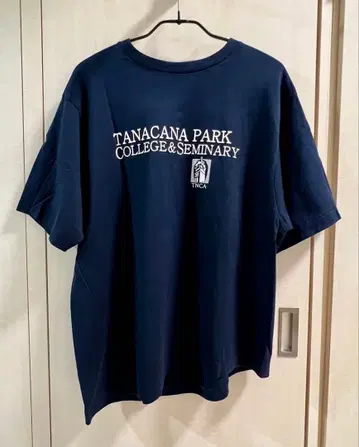 TANACANA 타나카 칼리지T셔츠 네이비
