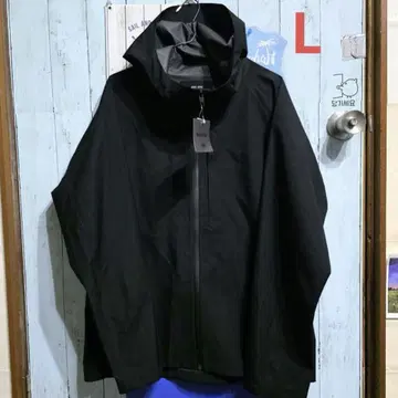 유니클로 블록테크 후드티 3D 컷 블랙 l