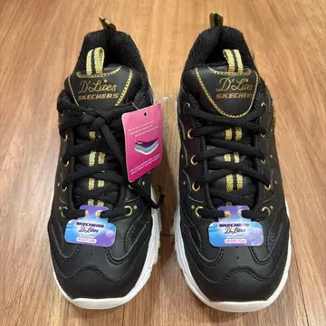 SKECHERS D'Lites 스니커즈 블랙 골드 24cm