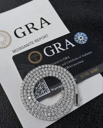 [주말 한정 세일] GRA 감정서 포함 모이사나이트 테니스 체인