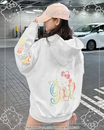 rady Hello Kitty 후디 화이트