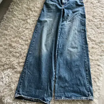 ZARA 와이드 레그 데님 팬츠 블루 EUR32