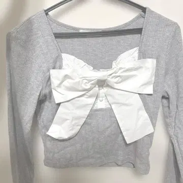 OLIVE des OLIVE Bloom Ribbon TOPS 그레이