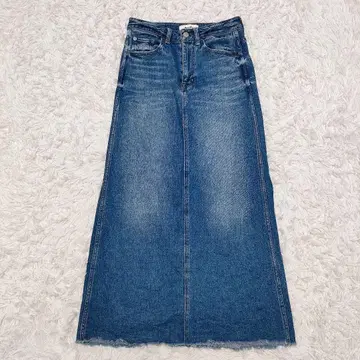 Healthy DENIM 컷오프 롱 스커트 슬릿