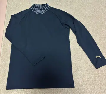 PUMA 모크넥 셔츠 블랙