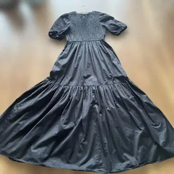 ZARA 블랙 셔링 맥시 원피스 XS
