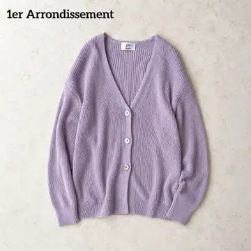 린넨 100% 1er Arrondissement 가디건 라벤더 36