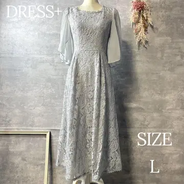 DRESS+ 전체 레이스 롱 원피스 쉬폰 소매 포멀 빅 사이즈
