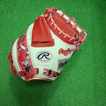 Rawlings 포수 미트 레드 화이트