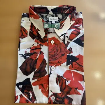Paul Smith 로즈 패턴 반팔 셔츠 L 사이즈