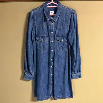 ZARA 데님 셔츠 원피스 긴팔