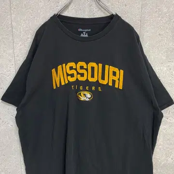 챔피온 미주리 타이거즈 팀 자수 로고 블랙 T셔츠 2XL