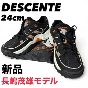 DESCENTE 나가시마 시게오 모델 스니커즈 24cm 블랙 새상품