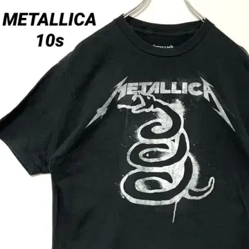 T-1110 10s METALLICA 밴드 티셔츠 락 티 블랙 L