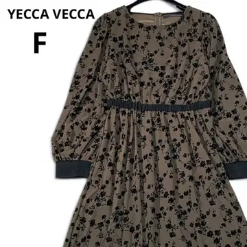 YECCA VECCA 원피스 플라워 무늬 플로키 프린트