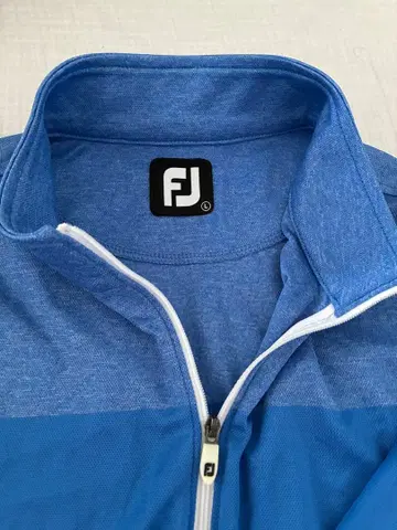 FootJoy 하프 지퍼 반팔 셔츠 블루 L 골프