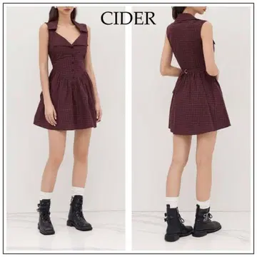 Cider 사이다 체크 벨트 미니 원피스 4654