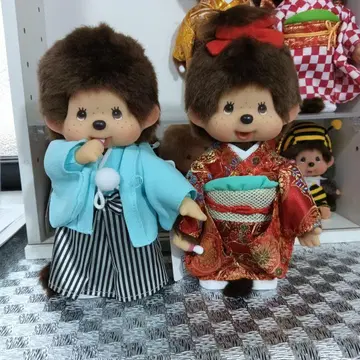Monchhichi 봉제 인형 기모노 차림
