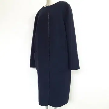 새상품급 DIANE von FURSTENBERG 노카라 코트 XL 네이비