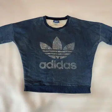 adidas 트레포일 로고 맨투맨 네이비