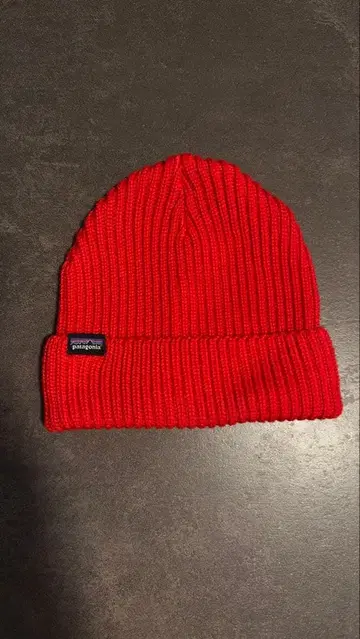 Patagonia 니트 모자 비니 레드
