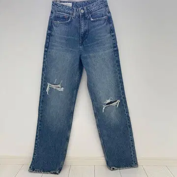 ZARA 하이라이즈 데미지 데님 팬츠 MOMFIT 32 새상품급