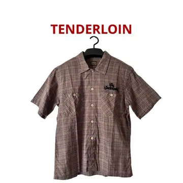 TENDERLOIN 텐더 로인 반팔 셔츠 XS 브라운 계열 체크