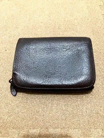 IL BISONTE 접이식 지갑 주름 가죽