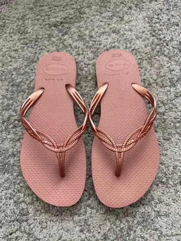 Havaianas 비치 샌들 로즈 골드 미사용 새상품