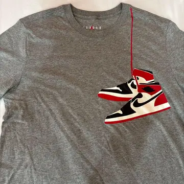 Jordan Brand 스니커즈 프린트 T셔츠 그레이 M