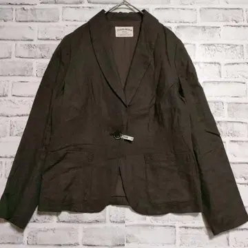 프레임워크 숄카라 자켓 모시옷깃 브라운 린넨 일본제