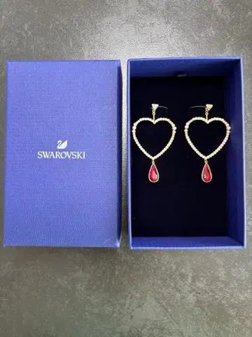 SWAROVSKI 하트 드롭 귀걸이