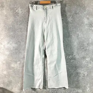 ZARA 데님 팬츠 청바지 라이트 블루 무지 집업 배기