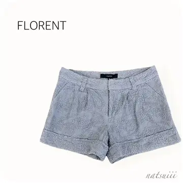 FLORENT . 자수 페이즐리 숏팬츠