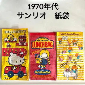 쇼와 레트로 산리오 종이 봉투 3장 세트 키티 키키라라