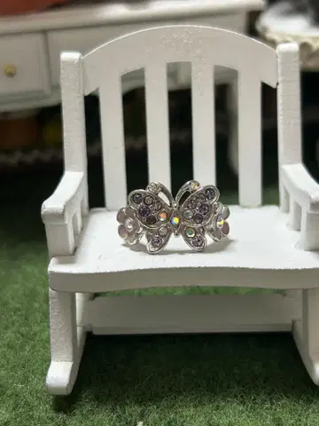 Anna Sui 나비 모티브 큐빅 반지 13호