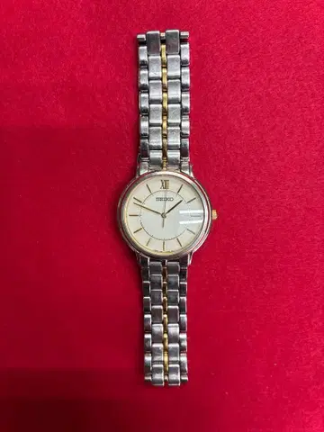 SEIKO 손목시계 쿼츠 콤비 컬러 작동품