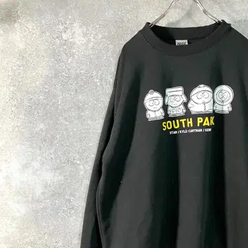 SOUTH PARK 사우스 파크 맨투맨 블랙 프린트 크루넥