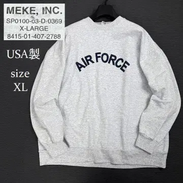 AIR FORCE 맨투맨 XL USA제 밀리터리 트레이닝복 그레이
