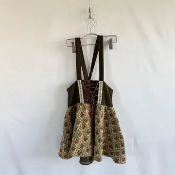 Wonder Rocke 원더 로켓 레이스업 서스펜더 스커트