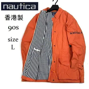 90s NAUTICA 세일링 자켓 L 홍콩제 오렌지 노티카