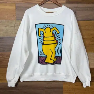 90s Keith Haring 키스 해링 팝 아트 맨투맨 구제 의류