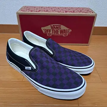 VANS 슬립온 체커보드 그레이프 퍼플