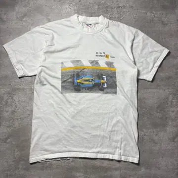 구제 의류 Renault F1 팀T셔츠 프린트 화이트T L 5053