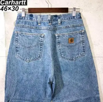 63 carhart 칼하트 가죽 택 데님 청바지